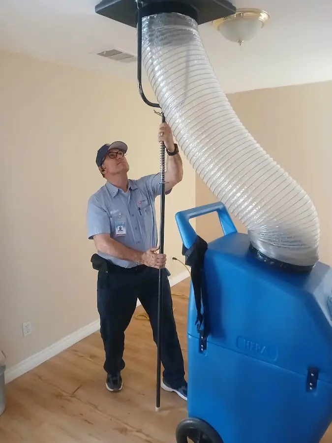 HVAC Installation technician using HEPA equipment in Lemon Hill